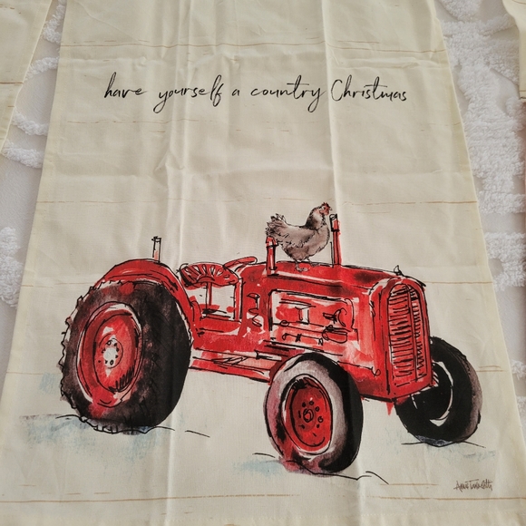Tea Towels Set of 3 Farmhouse Christmas Towels - Picture 4 of 10